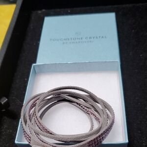 Touchstone Crystal Gray and Purple Bracelet